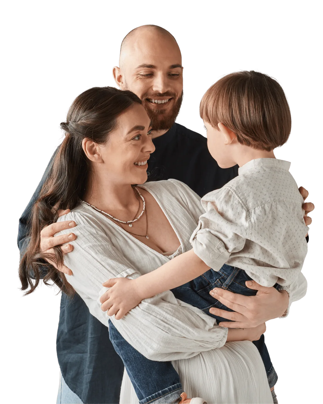 Famiglia sorridente